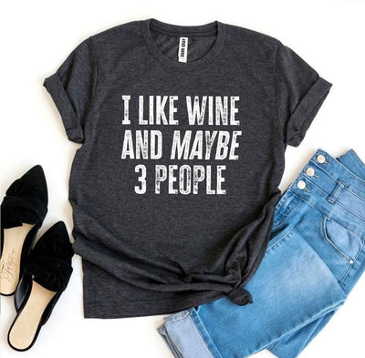 T-shirts 3 People Wine T-shirt - Wine Lover Shirt | Soft Cotton fashique fusion