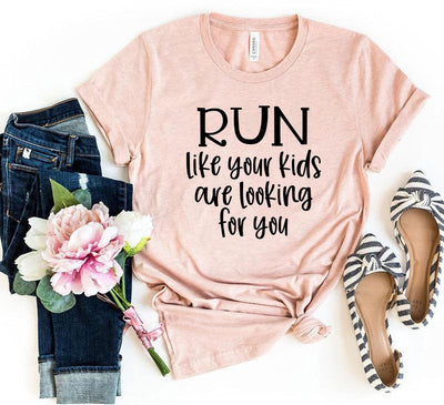 T-shirts Run Like Your Kids Shirt - Unisex Run T-Shirt fashique fusion