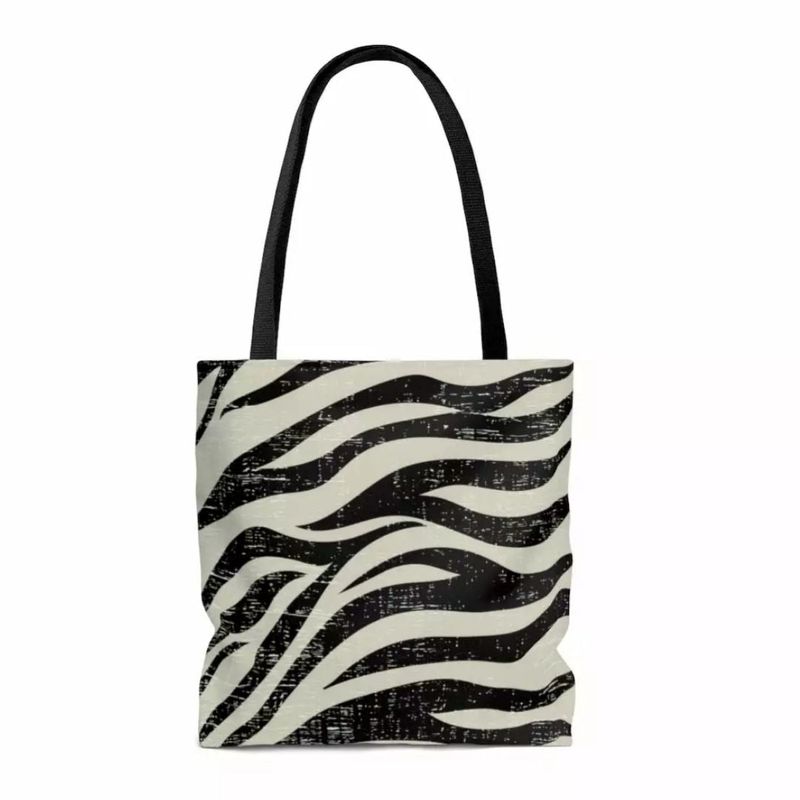 Totes & Beach Bags Zebra Print Beach Tote Bag - Double Sided Shopper fashique fusion