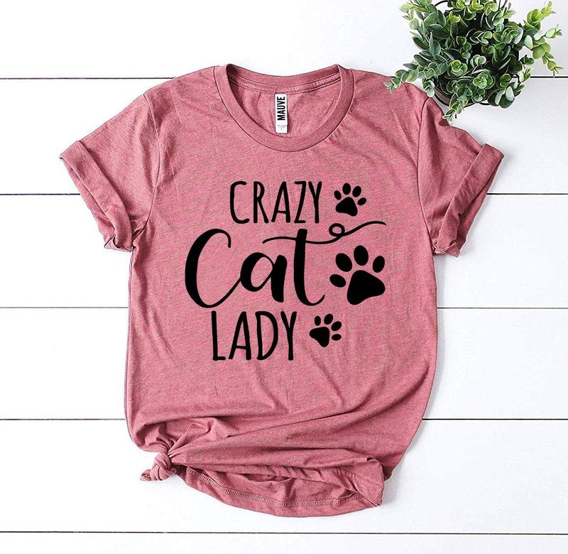 T-shirts Crazy Cat Lady T-shirt-Soft Cotton Tee fashique fusion