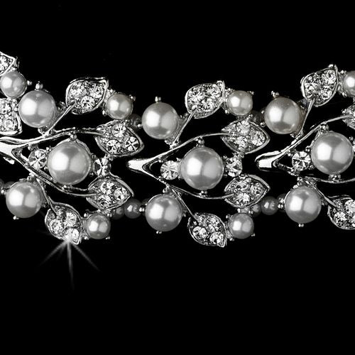 Sets Bridal Wedding Jewelry Set - Crystal Pearl Necklace | Choker fashique fusion