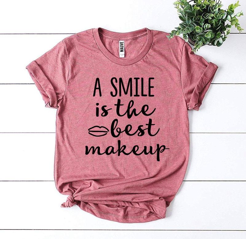 T-shirts Best Smile T-Shirt - Cotton Makeup Shirt | Soft Feel Fit fashique fusion