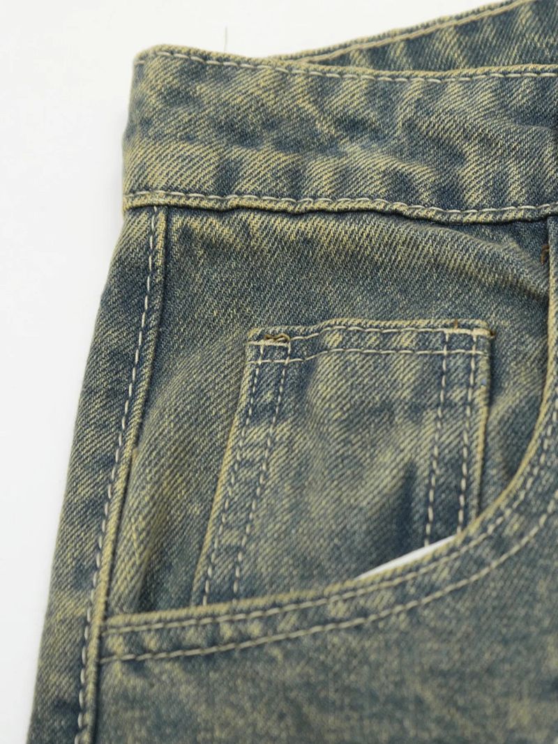 jeans Men's Wide Leg Jeans - Stretch Pocketed | Cotton Blend fashique fusion
