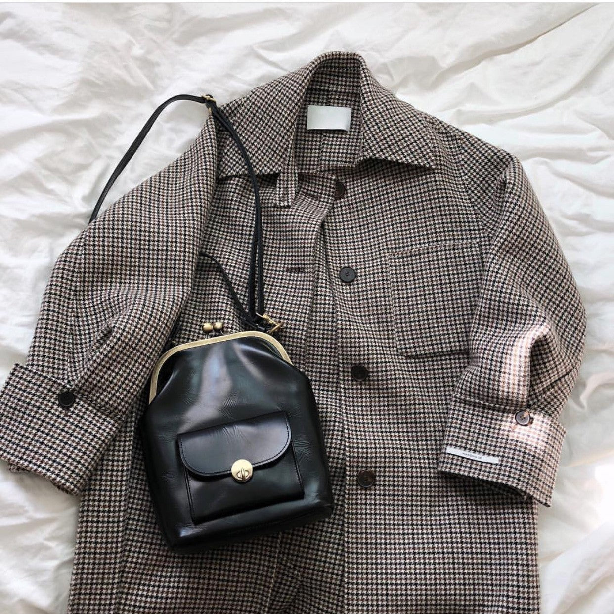 Gray New Women's Large Capacity Leather Bag