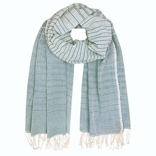 Scarves & Bandanas Ocean Ethiopian Cotton Scarf - Handmade Wrap fashique fusion