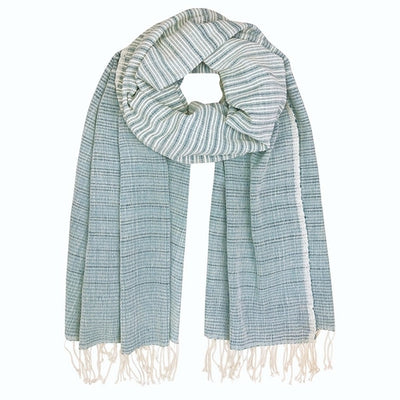 Scarves & Bandanas Ocean Ethiopian Cotton Scarf - Handmade Wrap fashique fusion