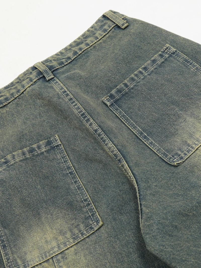 jeans Men's Wide Leg Jeans - Stretch Pocketed | Cotton Blend fashique fusion