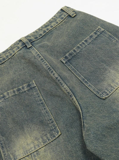 jeans Men's Wide Leg Jeans - Stretch Pocketed | Cotton Blend fashique fusion