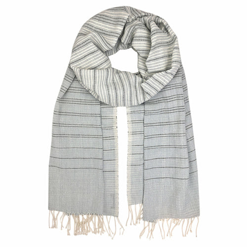 Scarves & Bandanas French gray Ethiopian Cotton Scarf - Handmade Wrap fashique fusion