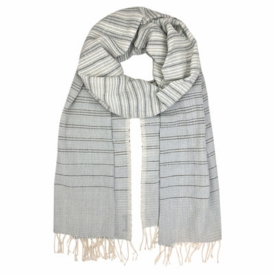 Scarves & Bandanas French gray Ethiopian Cotton Scarf - Handmade Wrap fashique fusion