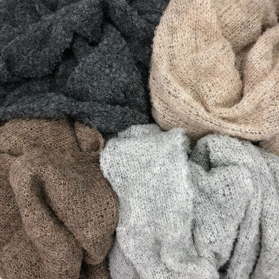 Scarves & Bandanas Gray Ultra Plush Alpaca Scarf - Peruvian Alpaca Fiber fashique fusion