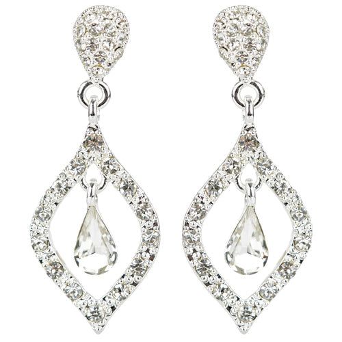 Earrings Bridal Wedding Prom Jewelry Classic Sparkling Crystal Rhinestone fashique fusion