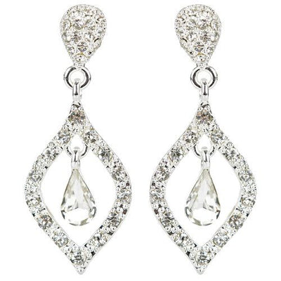 Earrings Bridal Wedding Prom Jewelry Classic Sparkling Crystal Rhinestone fashique fusion