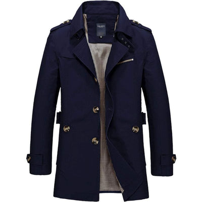 Jackets & Coats Mens Trench Coat - Mid Length Classic fashique fusion