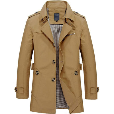 Jackets & Coats Mens Trench Coat - Mid Length Classic fashique fusion