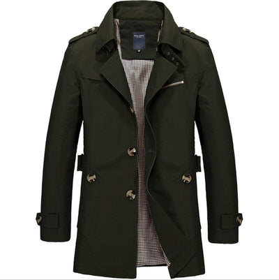 Jackets & Coats Mens Trench Coat - Mid Length Classic fashique fusion