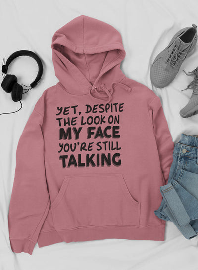 Sweaters & Hoodies Mauve Funny Statement Hoodie - Comfort & Quality fashique fusion